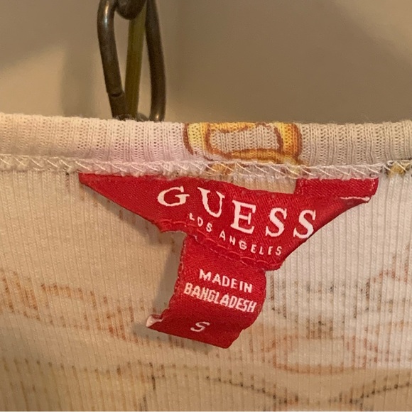 Guess Chain Print Ribbed Top - Picture 7 of 8